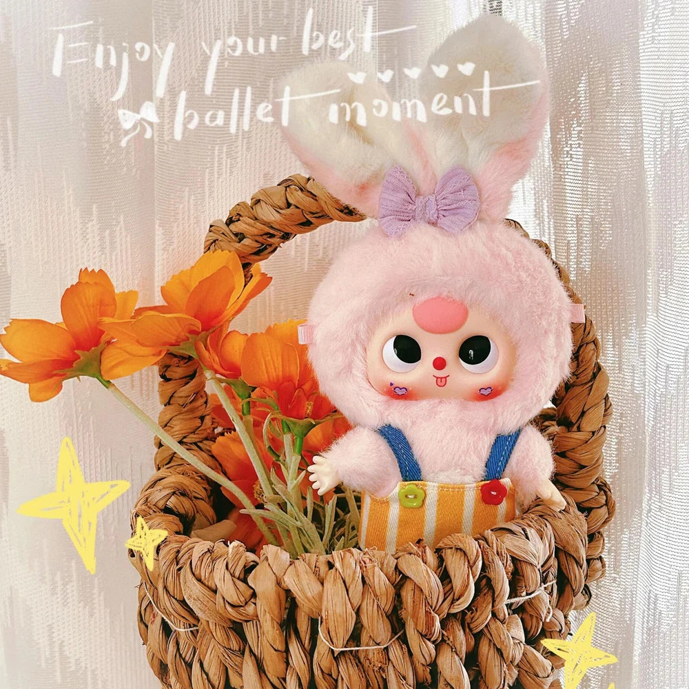 Baby Three Rabbit Macaron Cute Bunny Plush Series Blind Box